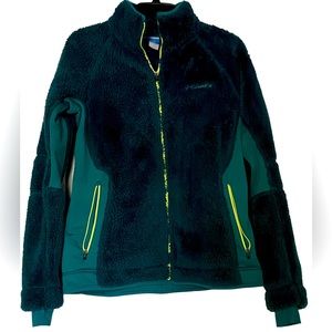 COPY - Womens Teal Green Columbia Pearl Plush II Fleece Jacket